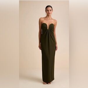 Lulu's Olive Strapless Dress